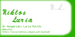 miklos luria business card