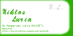 miklos luria business card